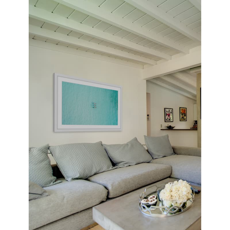 'Aqua Waters' Framed Painting Print - Multi-Color