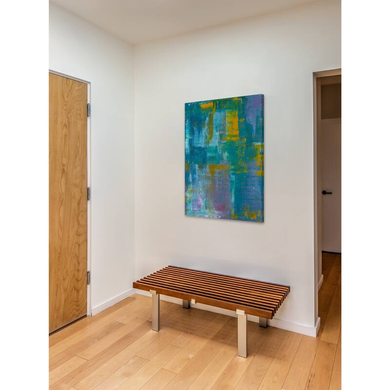 'Blue & Gold' Painting Print on Wrapped Canvas - Multi-Color