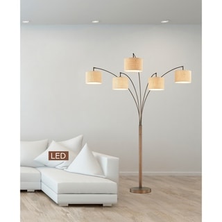 Artiva Lucianna 83" Antique Bronze 5-Arch LED Floor Lamp W/Dimmer