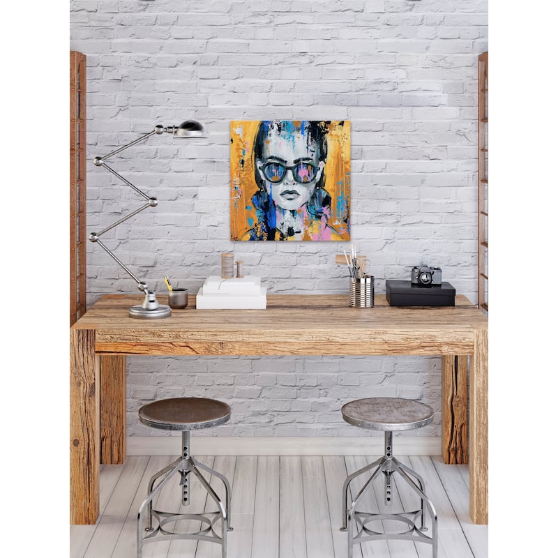 'Serious Chic' Painting Print on Wrapped Canvas - Multi-Color