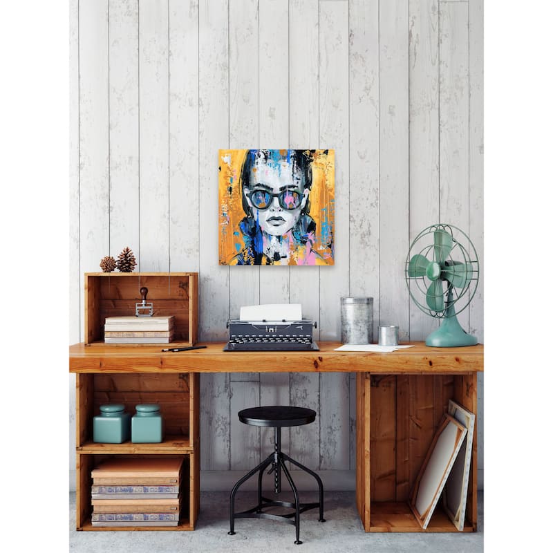 'Serious Chic' Painting Print on Wrapped Canvas - Multi-Color