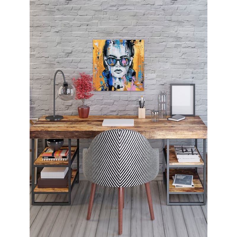 'Serious Chic' Painting Print on Wrapped Canvas - Multi-Color