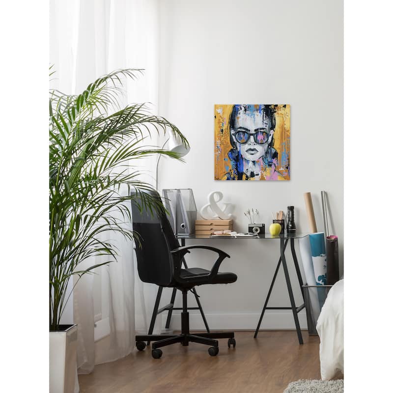 'Serious Chic' Painting Print on Wrapped Canvas - Multi-Color