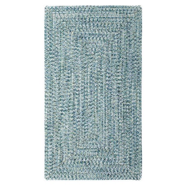 Capel Rugs Sea Gl Blue Concentric Rectangle Outdoor Braided Rug Capel Rugs Sea Gl Blue Concentric Rectangle Outdoor Braided Rug 8 X27