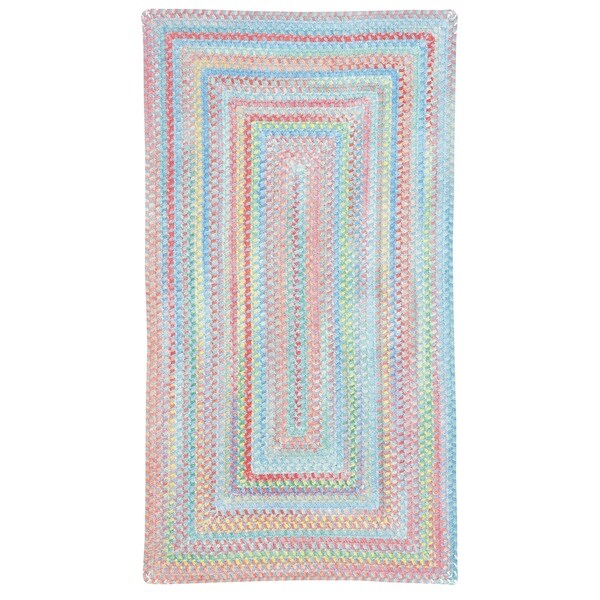 Capel Rugs Cutting Garden Blue Multicolor Medium Concentric Capel Rugs Cutting Garden Blue Multicolor Medium Concentric Braided Area Rug 3 X27