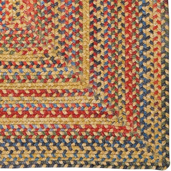 Songbird Gold Concentric Rectangle Braided Rugs 2 X 8 Gold Concentric Rectangle Braided Rugs