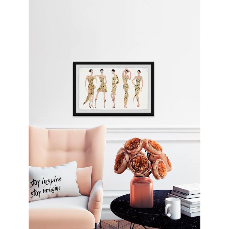 'Cheetah Girls' Framed Painting Print - Multi-Color