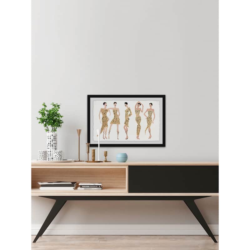 'Cheetah Girls' Framed Painting Print - Multi-Color