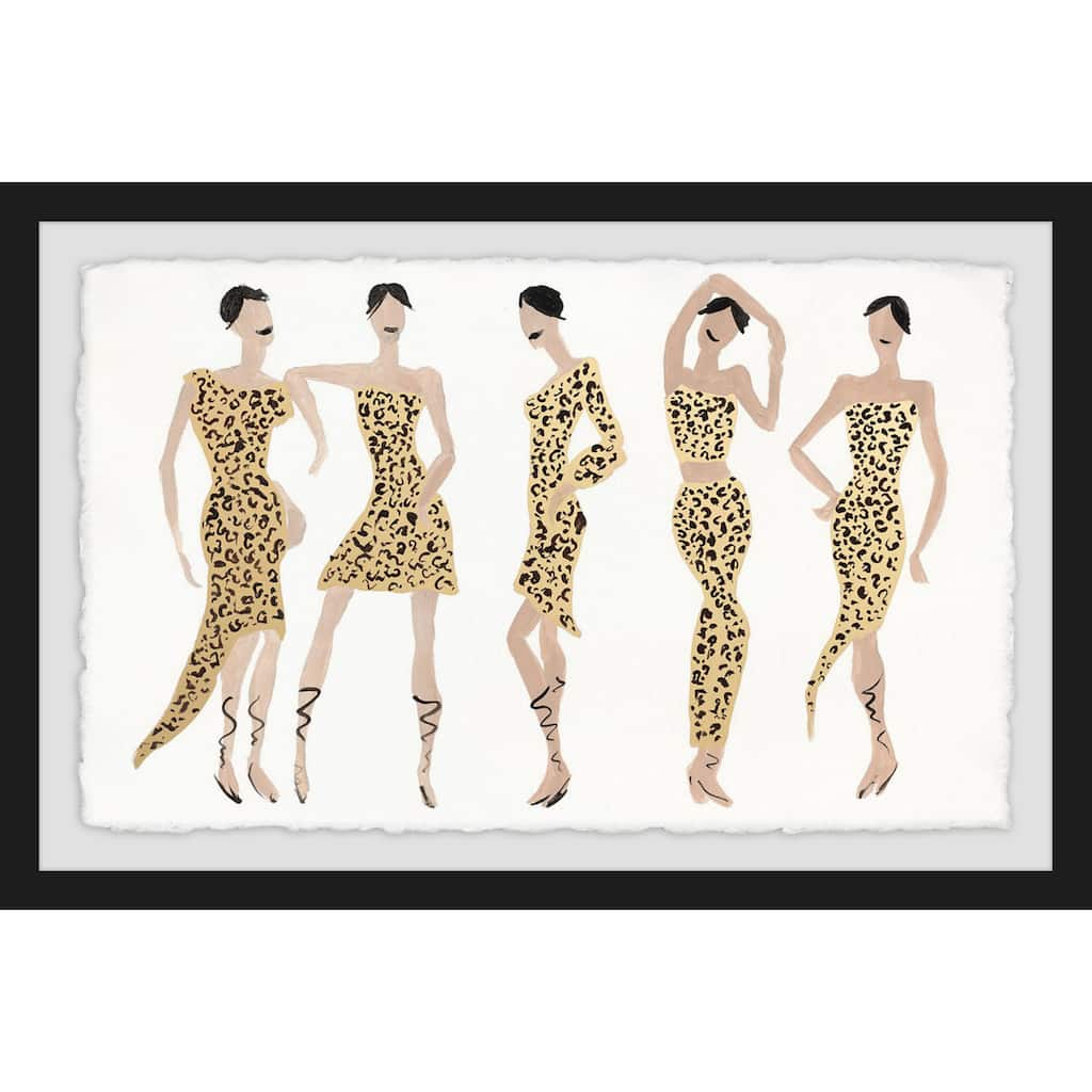 'Cheetah Girls' Framed Painting Print - Multi-Color