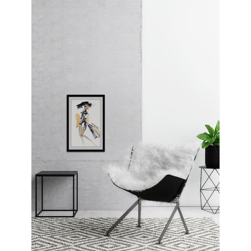 'Shopping Luxe' Framed Painting Print - Multi-Color