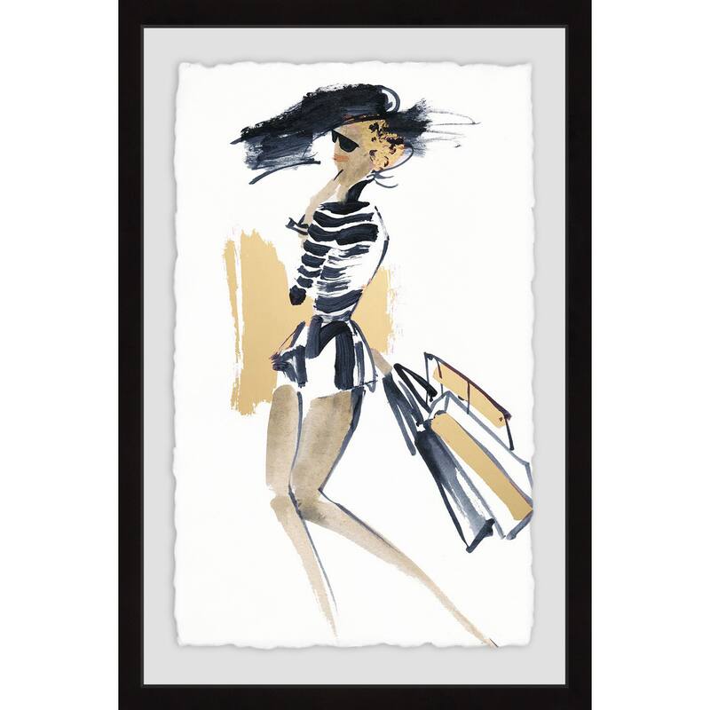 'Shopping Luxe' Framed Painting Print - Multi-Color