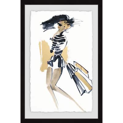 'Shopping Luxe' Framed Painting Print - Multi-Color