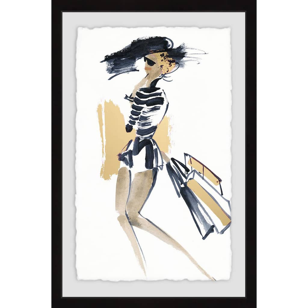 'Shopping Luxe' Framed Painting Print - Multi-Color
