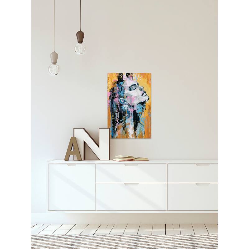 'Glamour Pose' Painting Print on Wrapped Canvas - Multi-Color