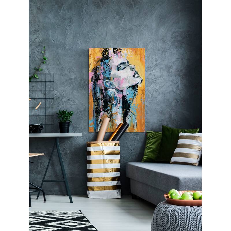 'Glamour Pose' Painting Print on Wrapped Canvas - Multi-Color