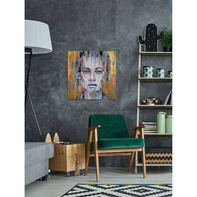 'Through the Rain' Painting Print on Wrapped Canvas - Multi-Color