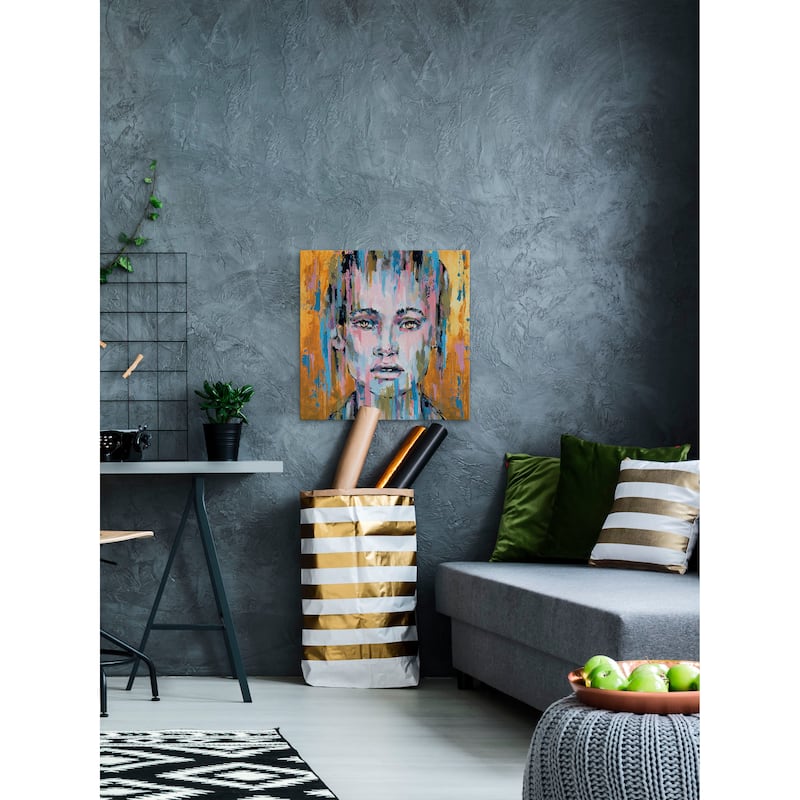 'Through the Rain' Painting Print on Wrapped Canvas - Multi-Color