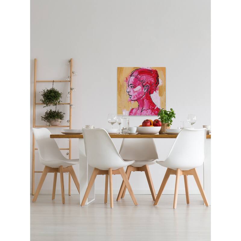 'Fuschia Glow' Painting Print on Wrapped Canvas - Multi-Color