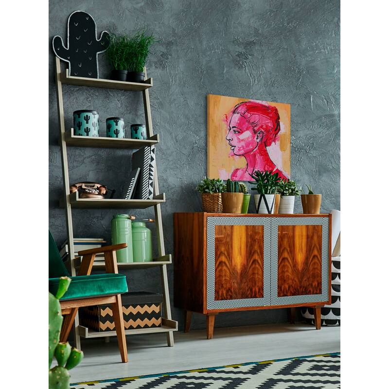 'Fuschia Glow' Painting Print on Wrapped Canvas - Multi-Color