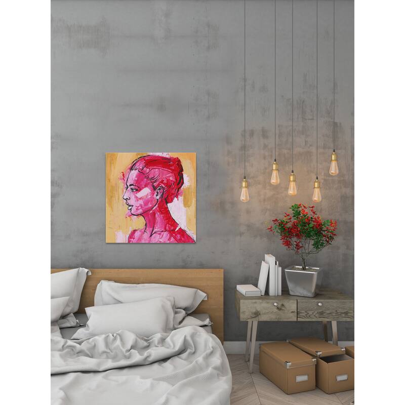 'Fuschia Glow' Painting Print on Wrapped Canvas - Multi-Color