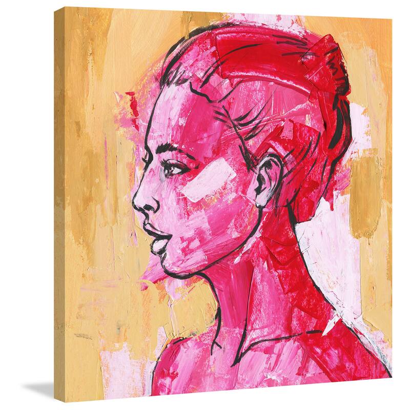 'Fuschia Glow' Painting Print on Wrapped Canvas - Multi-Color