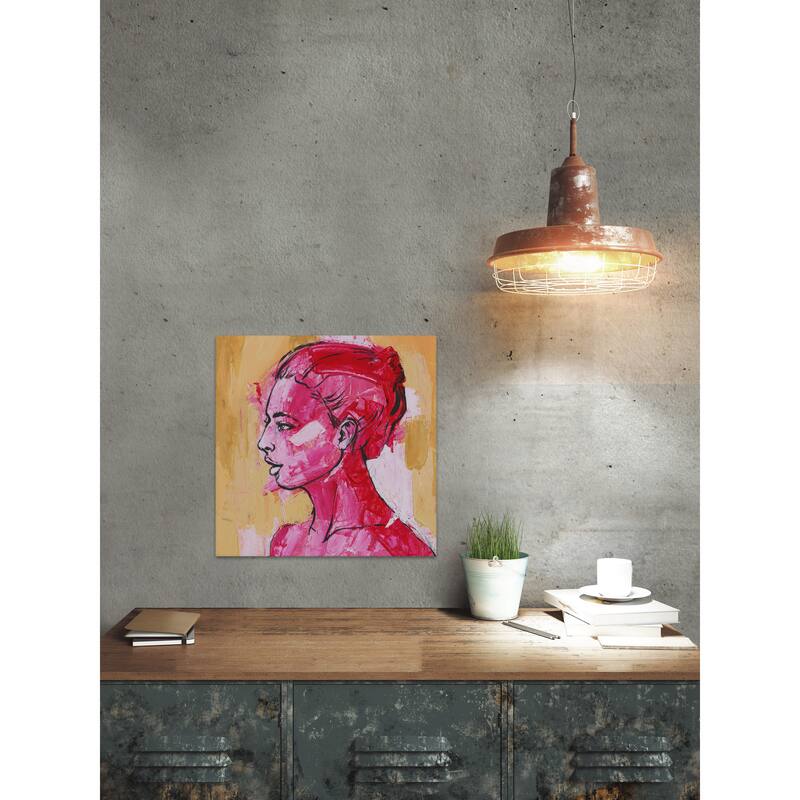 'Fuschia Glow' Painting Print on Wrapped Canvas - Multi-Color
