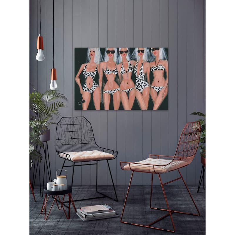 'Hey There Swimwear' Painting Print on Wrapped Canvas - Multi-Color