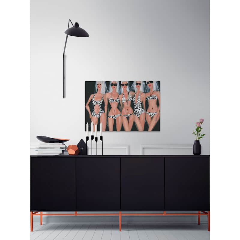 'Hey There Swimwear' Painting Print on Wrapped Canvas - Multi-Color