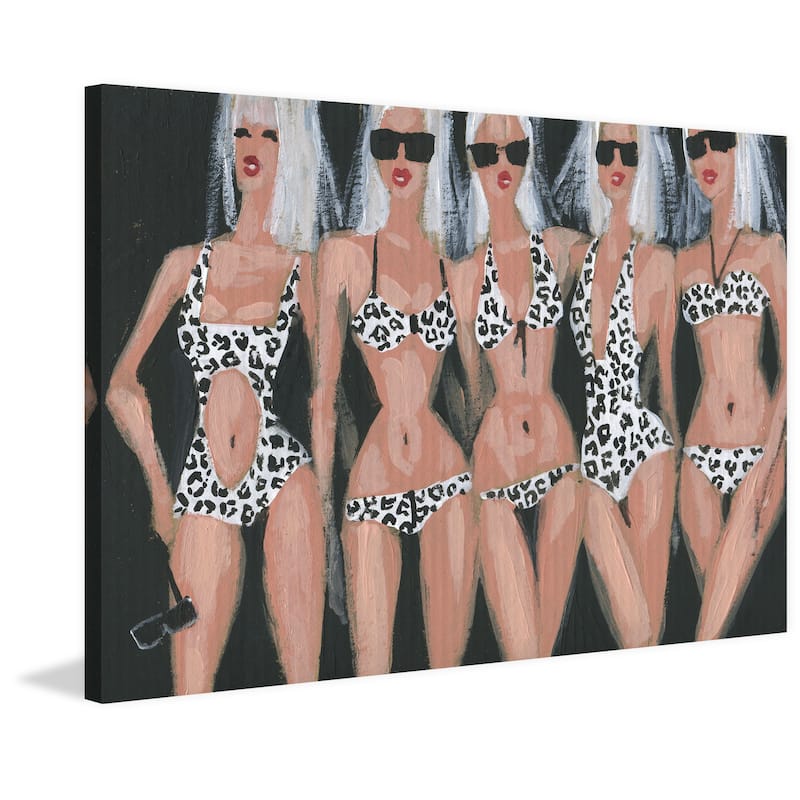 'Hey There Swimwear' Painting Print on Wrapped Canvas - Multi-Color