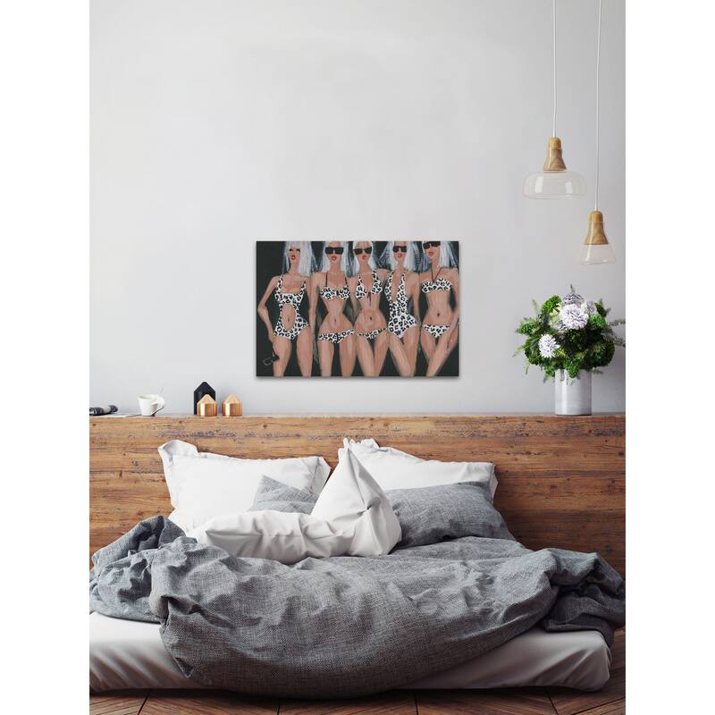 'Hey There Swimwear' Painting Print on Wrapped Canvas - Multi-Color