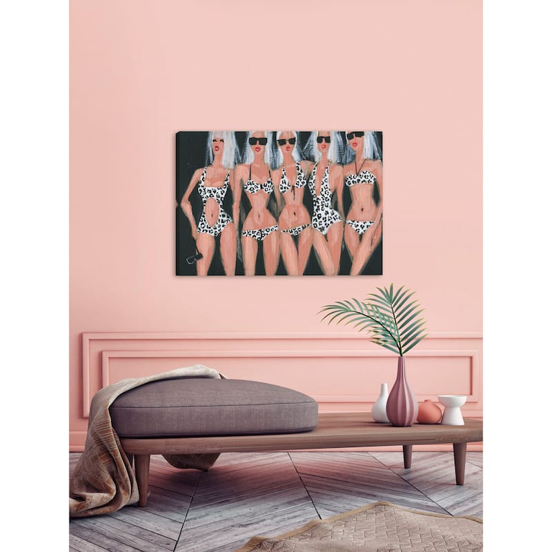 'Hey There Swimwear' Painting Print on Wrapped Canvas - Multi-Color