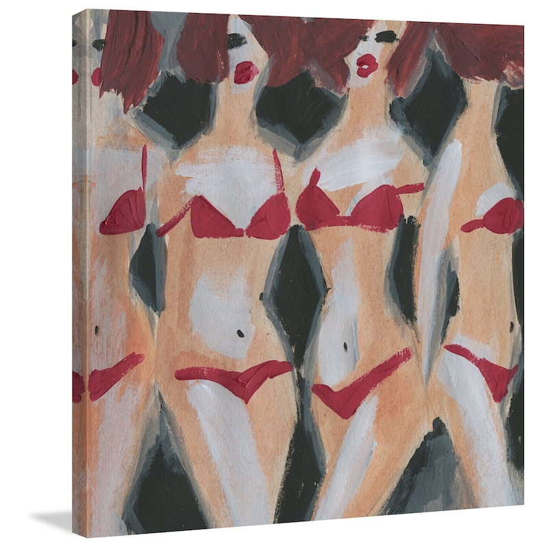 'Wild Red' Painting Print on Wrapped Canvas - Multi-Color