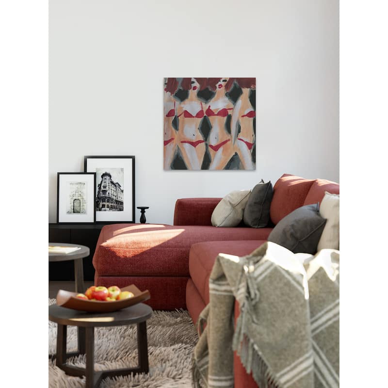 'Wild Red' Painting Print on Wrapped Canvas - Multi-Color