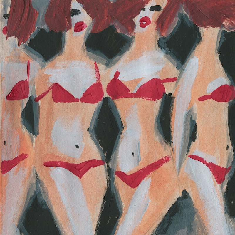 'Wild Red' Painting Print on Wrapped Canvas - Multi-Color