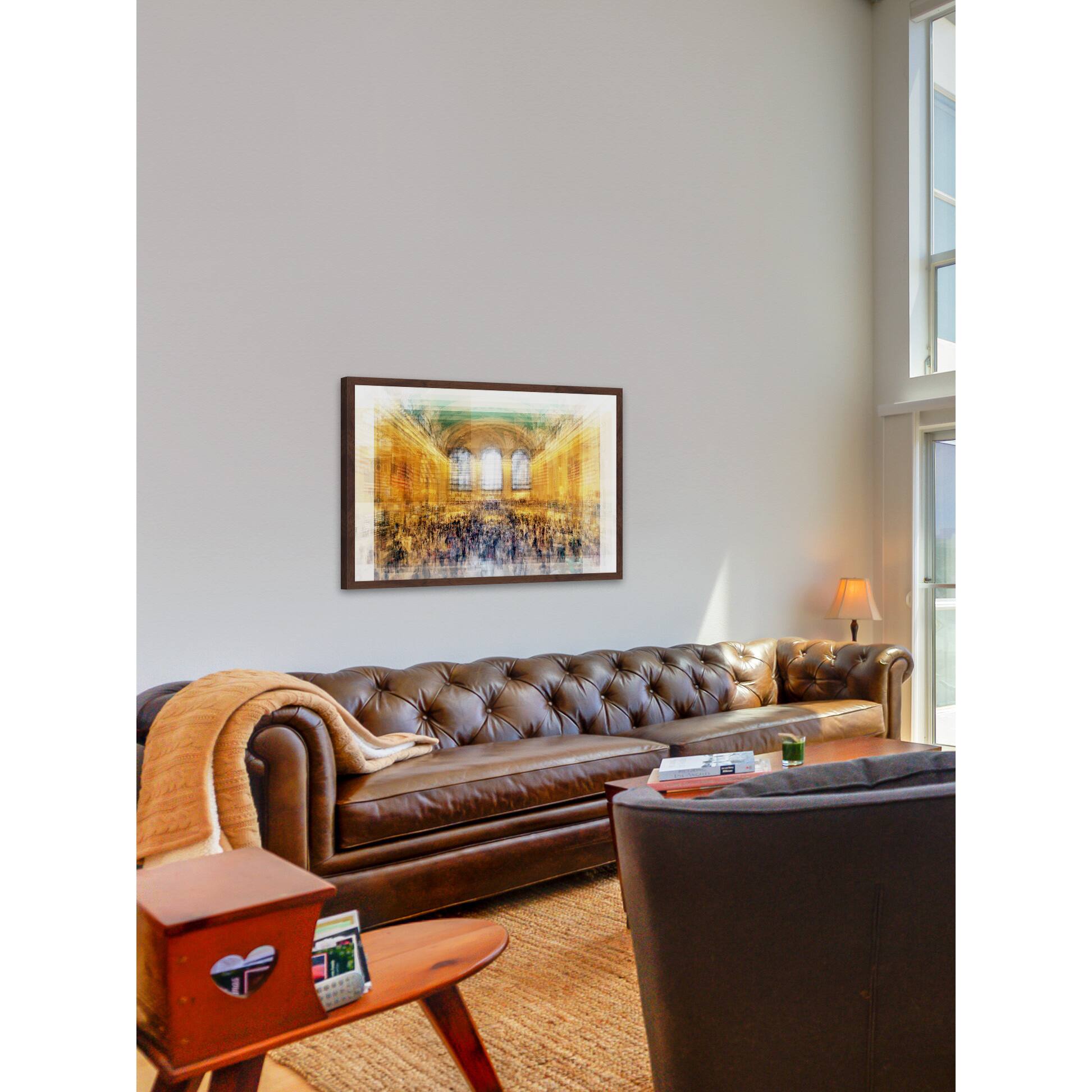 Marmont Hill Handmade Central Station New York Framed Print Bed