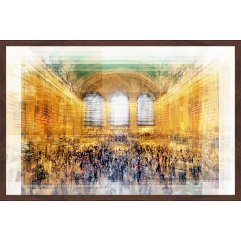 'Central Station New York' Framed Painting Print - Multi-Color