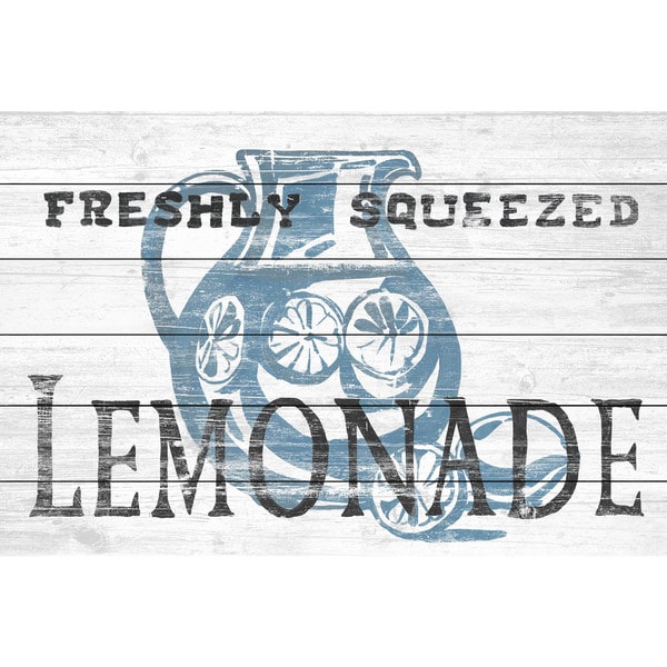 Marmont Hill - Handmade Squeezed Lemonade Painting Print on White Wood