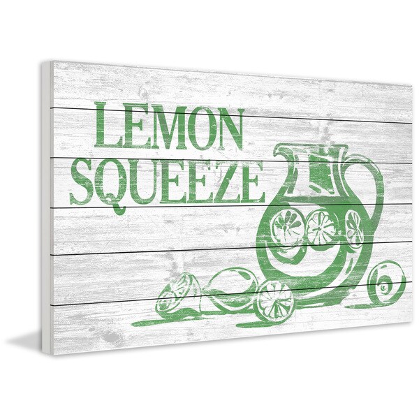 Marmont Hill - Handmade Lemon Squeeze II Painting Print on White Wood