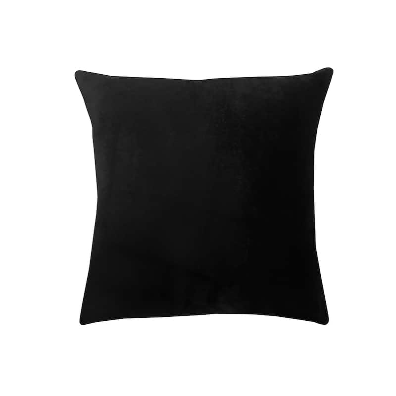 Edie At Home Precious Metals Digital Printed Faux Fur Pillow Black/Gold 20x20 Inch