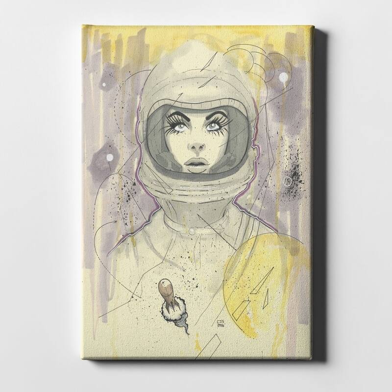 Epic Graffiti "Space Queen Gold" by Craig Snodgrass, Giclee Canvas Wall