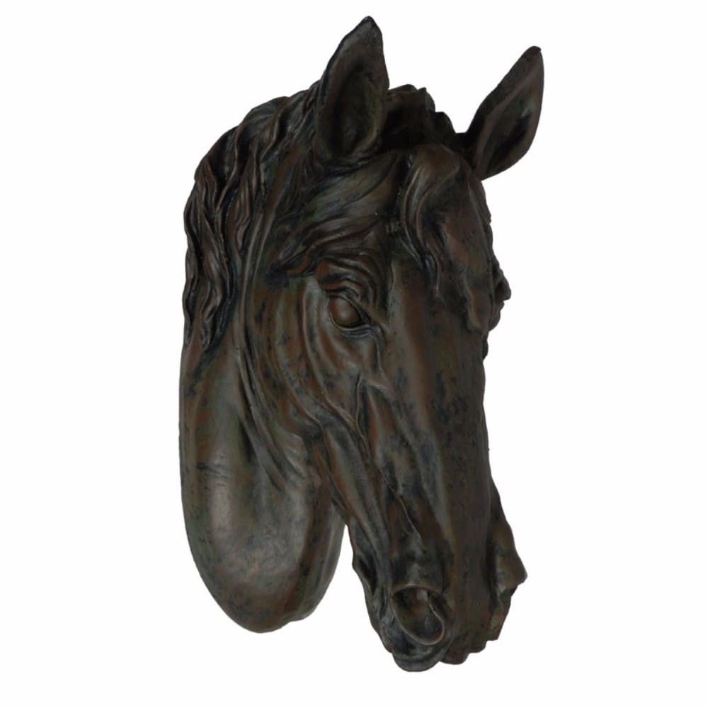 Extravagant Resin Horse Head Decor , Brown