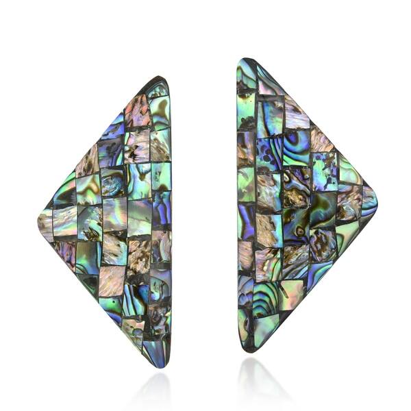 Mixed Turquoise Mosaic Star Inlay Post Earrings