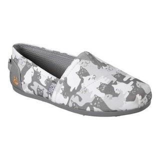 Women's Skechers BOBS Plush Cat-Mouflage Alpargata Gray
