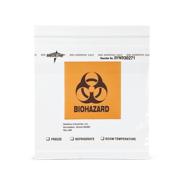 Shop Medline Bag Specimen Biohazard Ziplok (Pack of 1000) Free