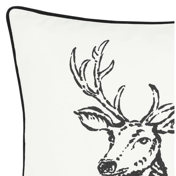 Tartan Plaid Applique Deer Head Farmhouse Kitchen Dish Tea Towel Set o