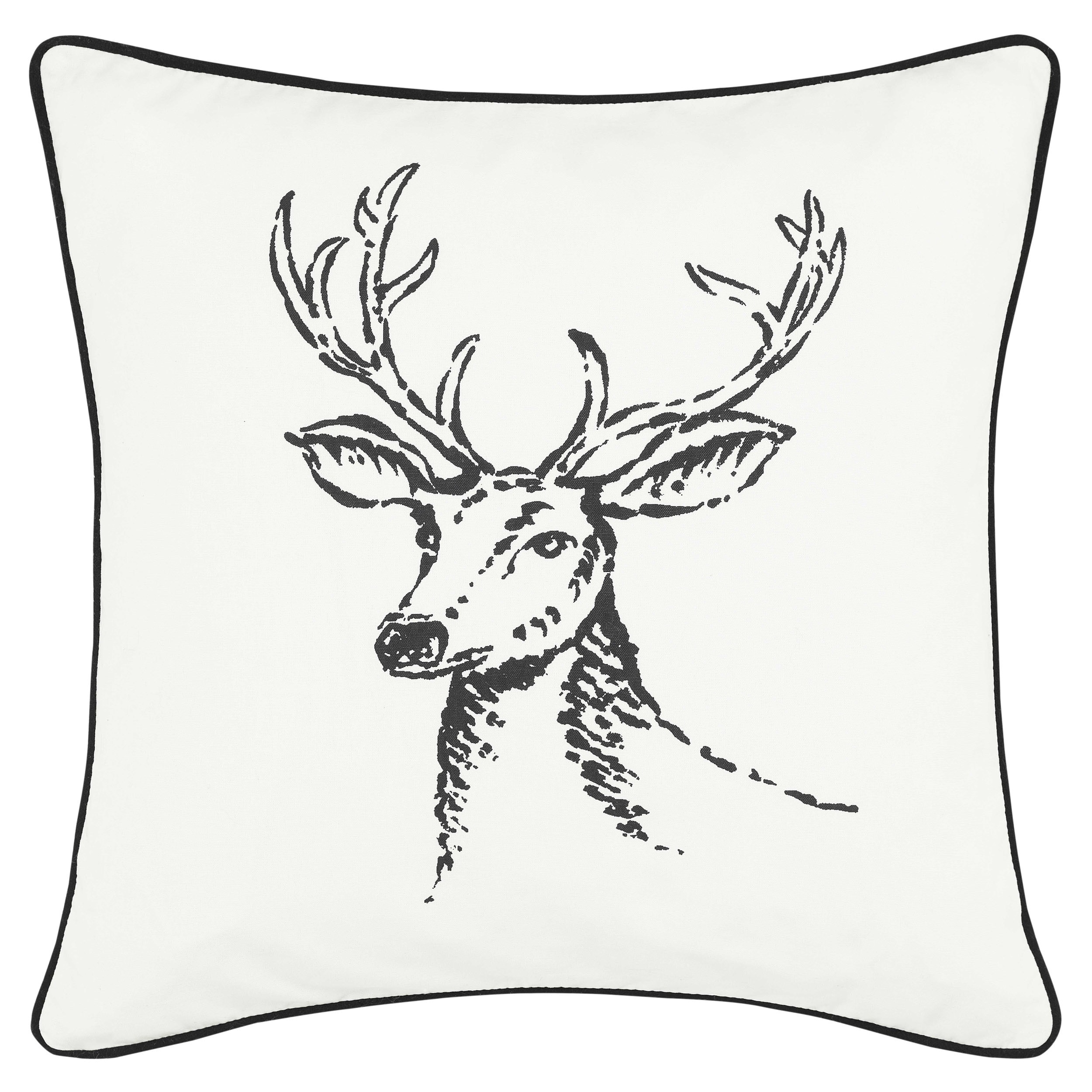 Buffalo Art Suede Deer Throw Pillow