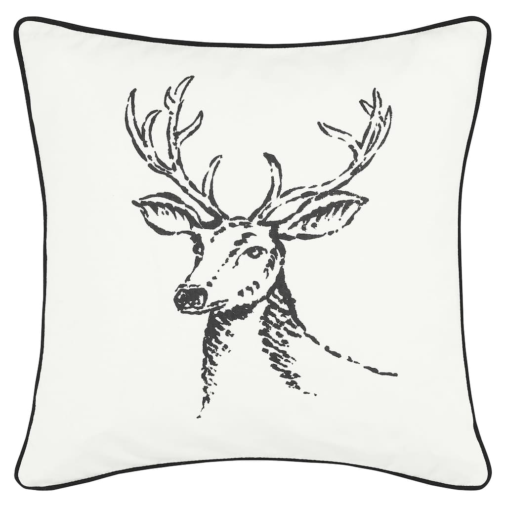 Eddie Bauer Winter Morning Stag Throw Pillow