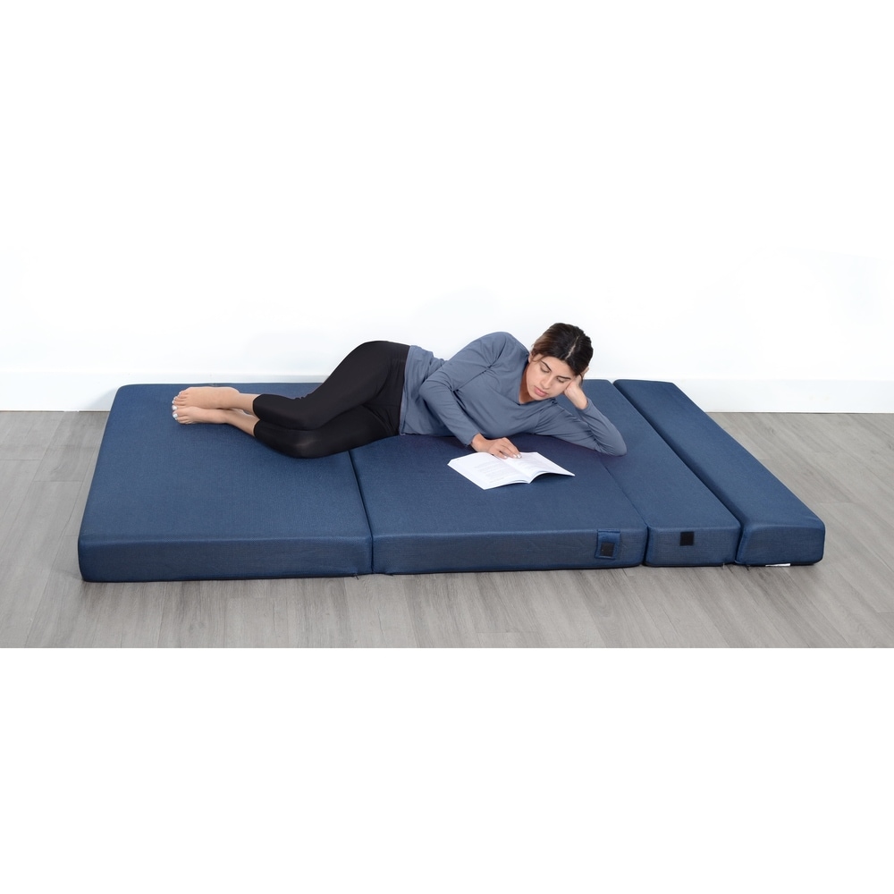 trifold queen mattress