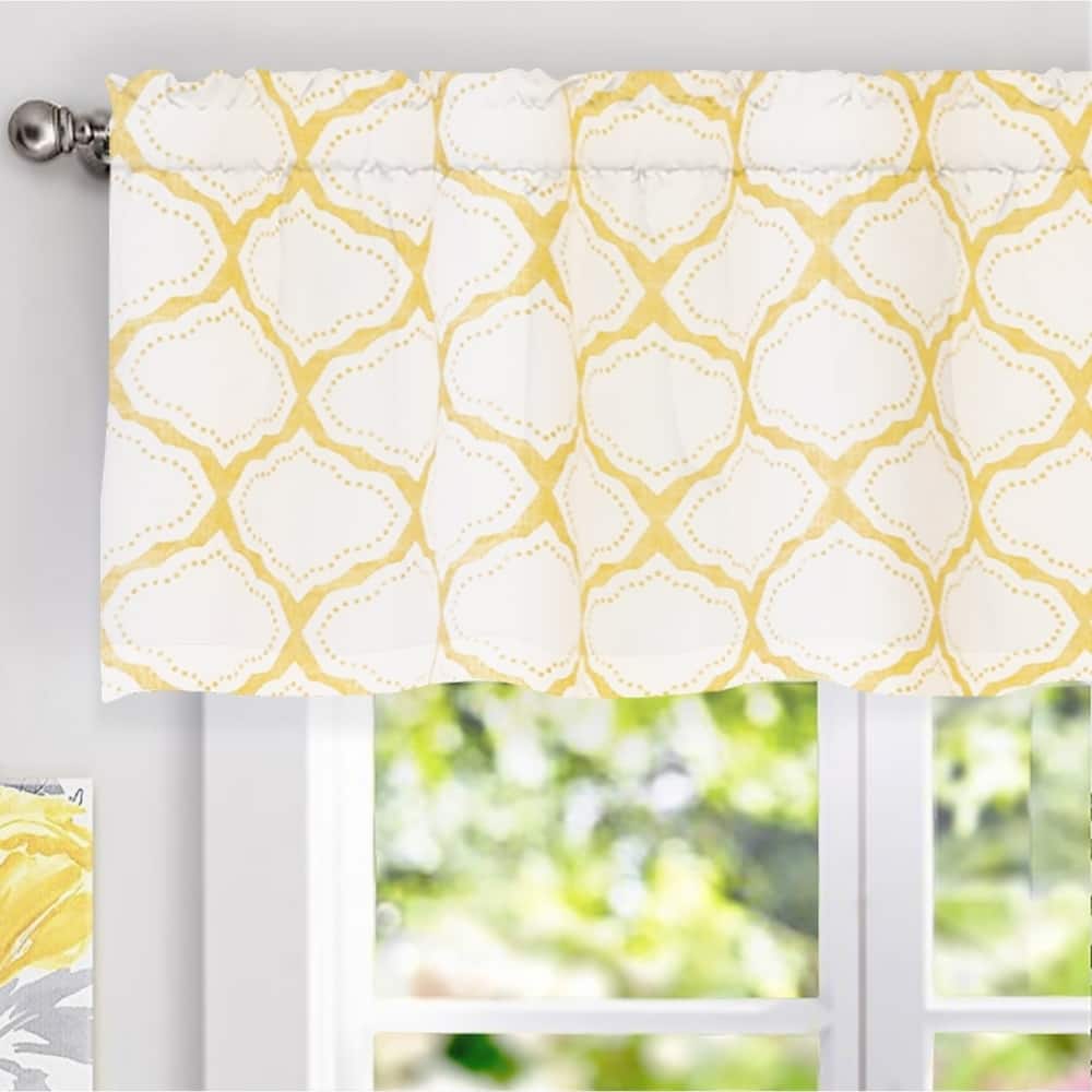 DriftAway Geo Trellis Window Curtain Valance