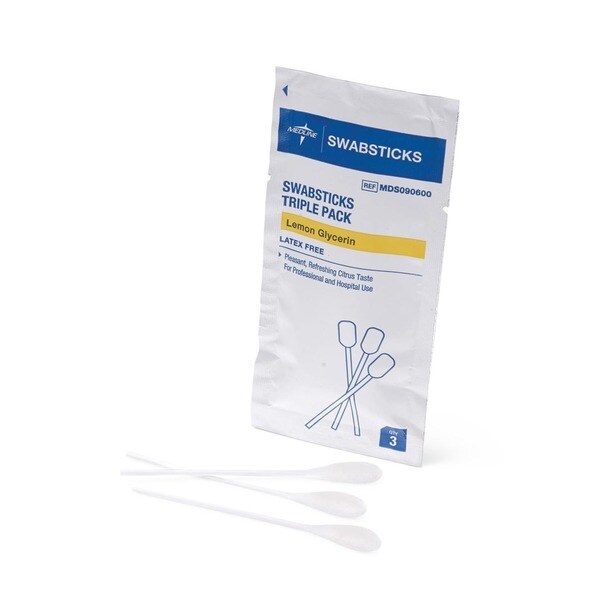 Medline Swabstick Lemon/Glycerin 3/Pk (Case of 750)
